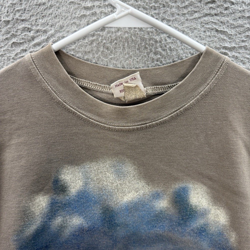 Vintage Art Unlimited Shirt Adult Medium Tan Crewneck Nature Grunge Faded 90s - Picture 12 of 12